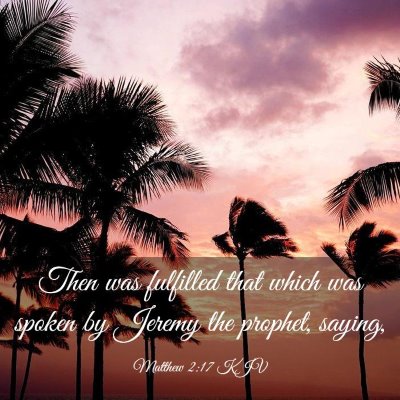 Picture 03 - Matthew 2:17 KJV - Then was fulfilled that which was spoken by - Bible Verse Picture