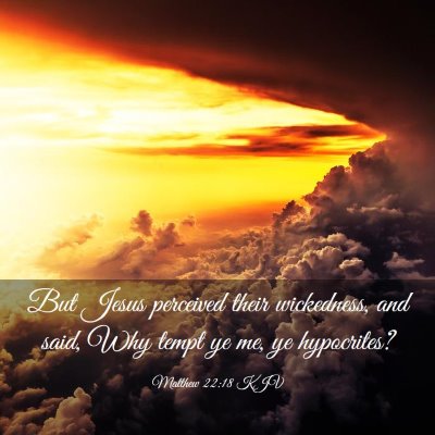 Picture 03 - Matthew 22:18 KJV - But Jesus perceived their wickedness, and said, - Bible Verse Picture