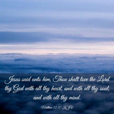 Picture 03 - Matthew 22:37 KJV - Jesus said unto him, Thou shalt love the Lord thy - Bible Verse Picture
