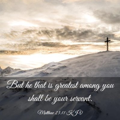 Picture 03 - Matthew 23:11 KJV - But he that is greatest among you shall be your - Bible Verse Picture