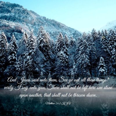 Picture 03 - Matthew 24:2 KJV - And Jesus said unto them, See ye not all these - Bible Verse Picture