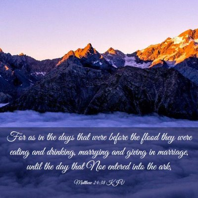 Picture 03 - Matthew 24:38 KJV - For as in the days that were before the flood - Bible Verse Picture