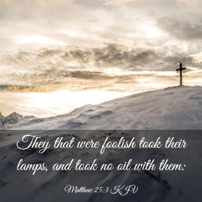 Picture 03 - Matthew 25:3 KJV - They that were foolish took their lamps, and took - Bible Verse Picture