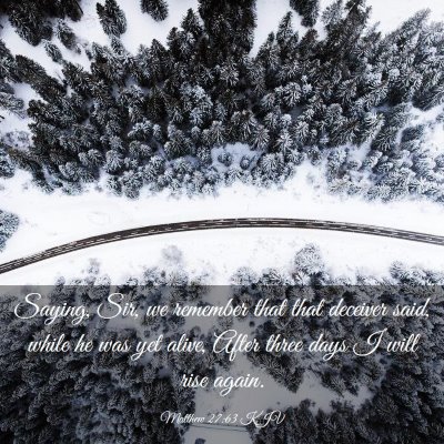 Picture 03 - Matthew 27:63 KJV - Saying, Sir, we remember that that deceiver said, - Bible Verse Picture