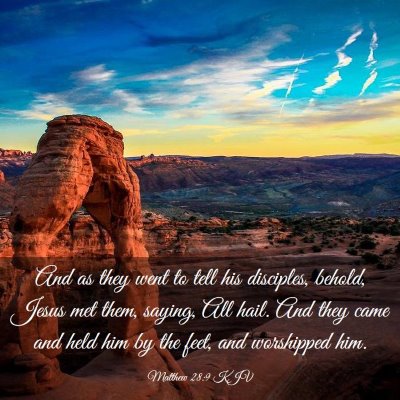 Picture 03 - Matthew 28:9 KJV - And as they went to tell his disciples, behold, - Bible Verse Picture