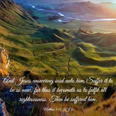 Picture 03 - Matthew 3:15 KJV - And Jesus answering said unto him, Suffer it to - Bible Verse Picture