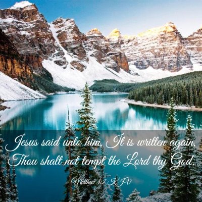 Picture 03 - Matthew 4:7 KJV - Jesus said unto him, It is written again, Thou - Bible Verse Picture