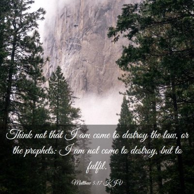 Picture 03 - Matthew 5:17 KJV - Think not that I am come to destroy the law, or - Bible Verse Picture