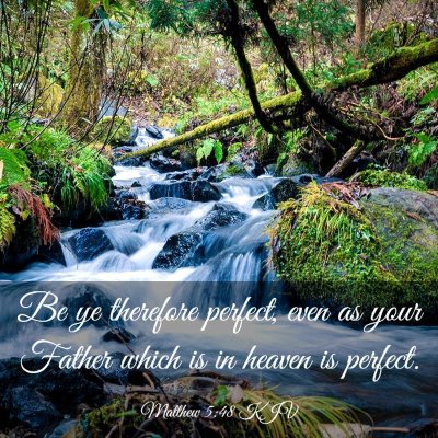 Picture 03 - Matthew 5:48 KJV - Be ye therefore perfect, even as your Father - Bible Verse Picture
