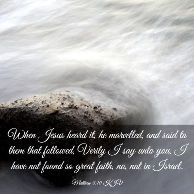 Picture 03 - Matthew 8:10 KJV - When Jesus heard it, he marvelled, and said to - Bible Verse Picture