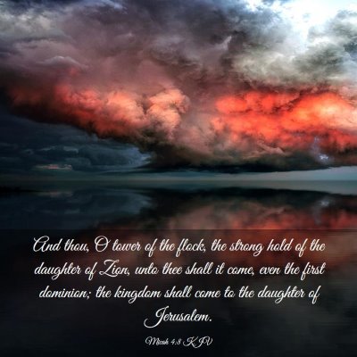 Picture 03 - Micah 4:8 KJV - And thou, O tower of the flock, the strong hold - Bible Verse Picture