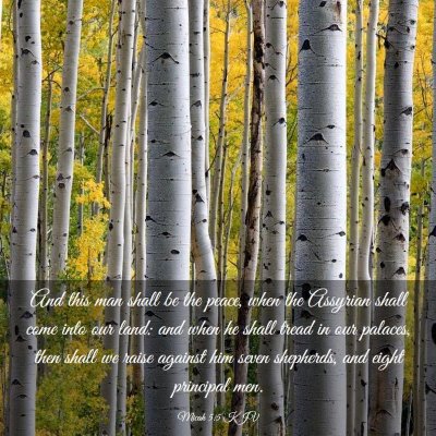 Picture 03 - Micah 5:5 KJV - And this man shall be the peace, when the - Bible Verse Picture