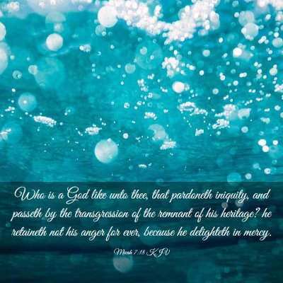 Picture 03 - Micah 7:18 KJV - Who is a God like unto thee, that pardoneth - Bible Verse Picture