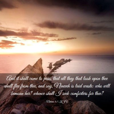 Picture 03 - Nahum 3:7 KJV - And it shall come to pass, that all they that - Bible Verse Picture