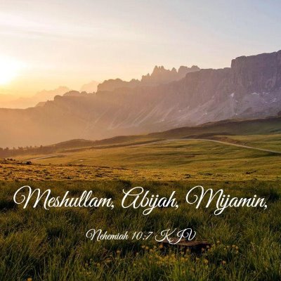 Picture 03 - Nehemiah 10:7 KJV - Meshullam, Abijah, - Bible Verse Picture