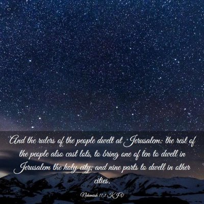 Picture 03 - Nehemiah 11:1 KJV - And the rulers of the people dwelt at Jerusalem: - Bible Verse Picture