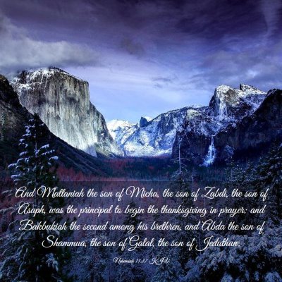Picture 03 - Nehemiah 11:17 KJV - And Mattaniah the son of Micha, the son of Zabdi, - Bible Verse Picture