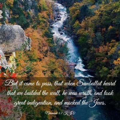 Picture 03 - Nehemiah 4:1 KJV - But it came to pass, that when Sanballat heard - Bible Verse Picture