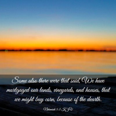 Picture 03 - Nehemiah 5:3 KJV - Some also there were that said, We have mortgaged - Bible Verse Picture