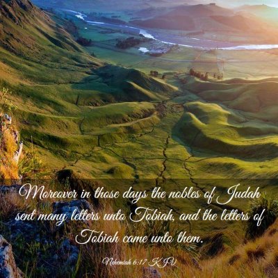 Picture 03 - Nehemiah 6:17 KJV - Moreover in those days the nobles of Judah sent - Bible Verse Picture