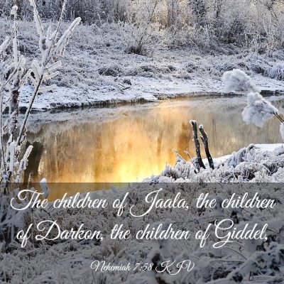 Picture 03 - Nehemiah 7:58 KJV - The children of Jaala, the children of Darkon, - Bible Verse Picture