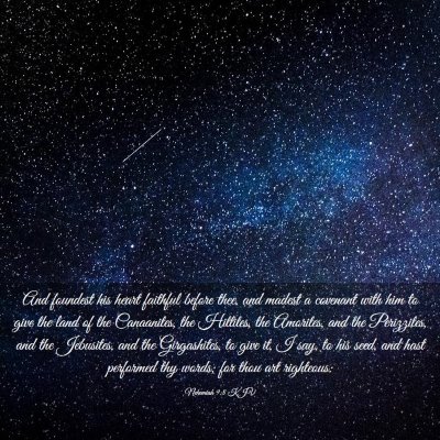 Picture 03 - Nehemiah 9:8 KJV - And foundest his heart faithful before thee, and - Bible Verse Picture