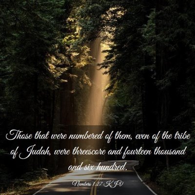 Picture 03 - Numbers 1:27 KJV - Those that were numbered of them, even of the - Bible Verse Picture