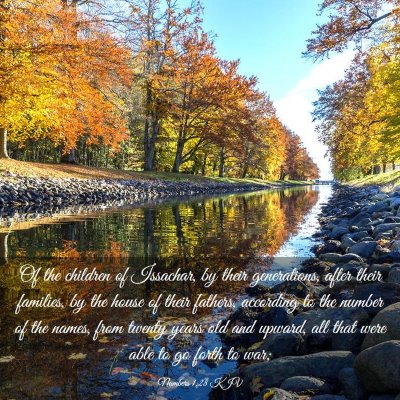 Picture 03 - Numbers 1:28 KJV - Of the children of Issachar, by their - Bible Verse Picture