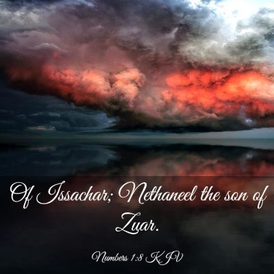 Picture 03 - Numbers 1:8 KJV - Of Issachar; Nethaneel the son of - Bible Verse Picture