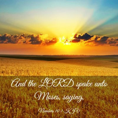 Picture 03 - Numbers 10:1 KJV - And the LORD spake unto Moses, - Bible Verse Picture