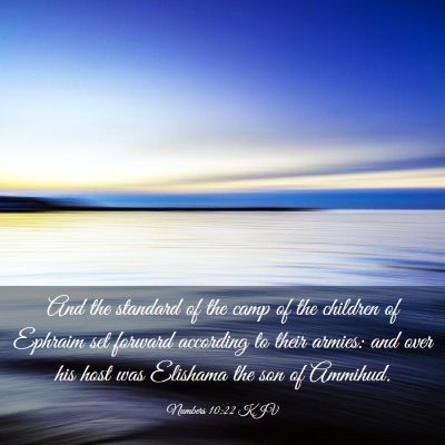Picture 03 - Numbers 10:22 KJV - And the standard of the camp of the children of - Bible Verse Picture