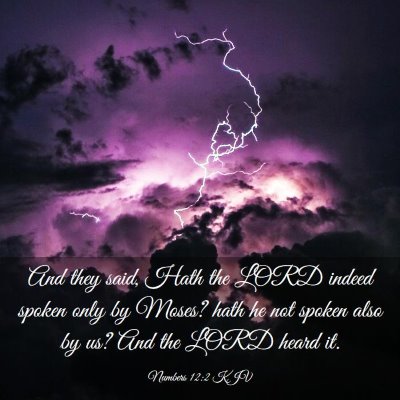 Picture 03 - Numbers 12:2 KJV - And they said, Hath the LORD indeed spoken only - Bible Verse Picture