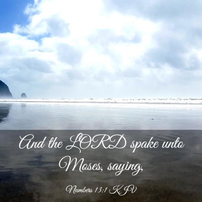 Picture 03 - Numbers 13:1 KJV - And the LORD spake unto Moses, - Bible Verse Picture