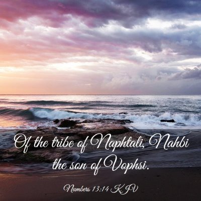 Picture 03 - Numbers 13:14 KJV - Of the tribe of Naphtali, Nahbi the son of - Bible Verse Picture