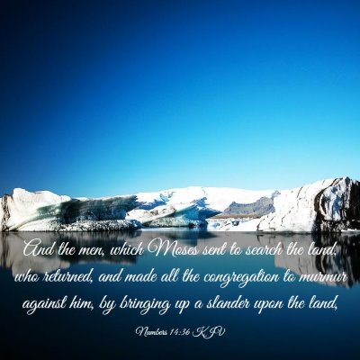 Picture 03 - Numbers 14:36 KJV - And the men, which Moses sent to search the land, - Bible Verse Picture