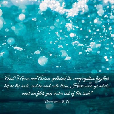 Picture 03 - Numbers 20:10 KJV - And Moses and Aaron gathered the congregation - Bible Verse Picture
