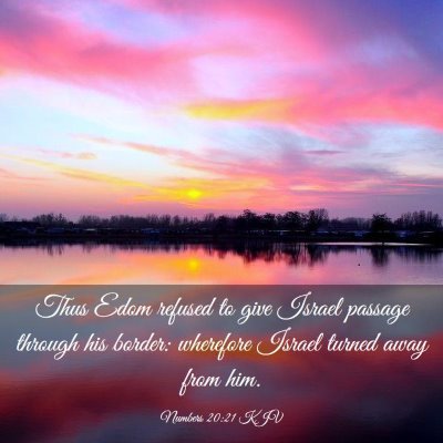 Picture 03 - Numbers 20:21 KJV - Thus Edom refused to give Israel passage through - Bible Verse Picture