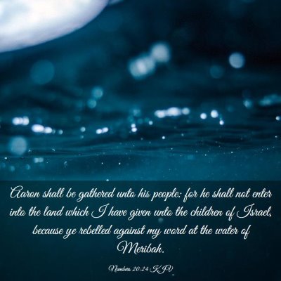 Picture 03 - Numbers 20:24 KJV - Aaron shall be gathered unto his people: for he - Bible Verse Picture