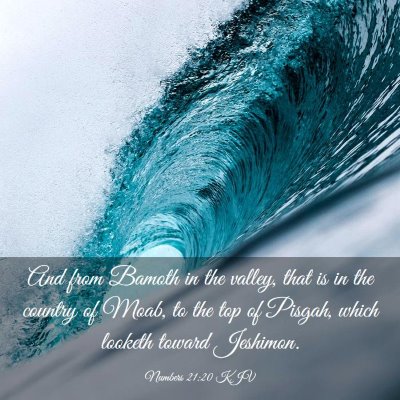 Picture 03 - Numbers 21:20 KJV - And from Bamoth in the valley, that is in the - Bible Verse Picture