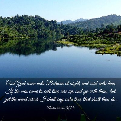 Picture 03 - Numbers 22:20 KJV - And God came unto Balaam at night, and said unto - Bible Verse Picture