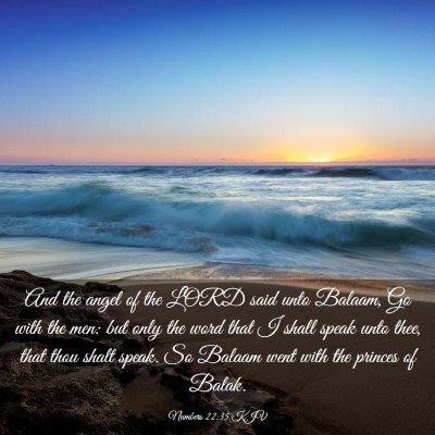 Picture 03 - Numbers 22:35 KJV - And the angel of the LORD said unto Balaam, Go - Bible Verse Picture