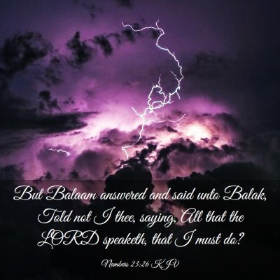 Picture 03 - Numbers 23:26 KJV - But Balaam answered and said unto Balak, Told not - Bible Verse Picture