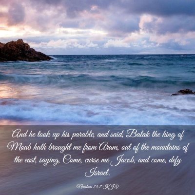 Picture 03 - Numbers 23:7 KJV - And he took up his parable, and said, Balak the - Bible Verse Picture