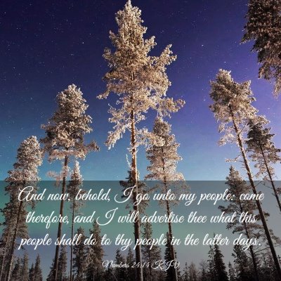 Picture 03 - Numbers 24:14 KJV - And now, behold, I go unto my people: come - Bible Verse Picture
