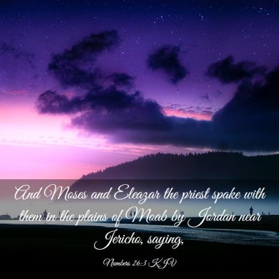 Picture 03 - Numbers 26:3 KJV - And Moses and Eleazar the priest spake with them - Bible Verse Picture