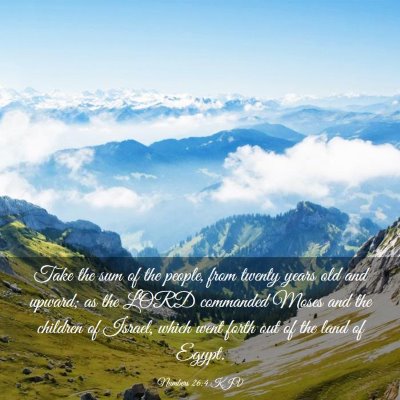 Picture 03 - Numbers 26:4 KJV - Take the sum of the people, from twenty years old - Bible Verse Picture