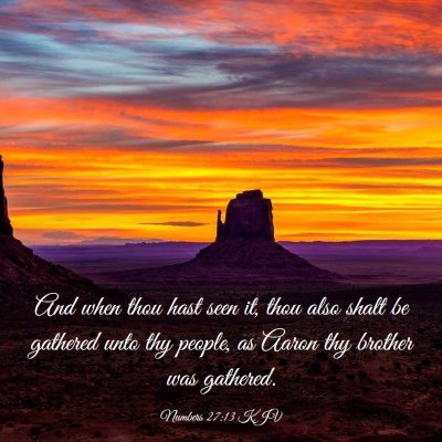Picture 03 - Numbers 27:13 KJV - And when thou hast seen it, thou also shalt be - Bible Verse Picture