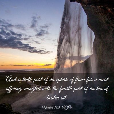 Picture 03 - Numbers 28:5 KJV - And a tenth part of an ephah of flour for a meat - Bible Verse Picture