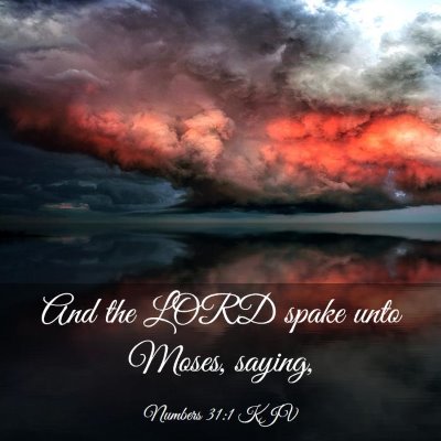 Picture 03 - Numbers 31:1 KJV - And the LORD spake unto Moses, - Bible Verse Picture