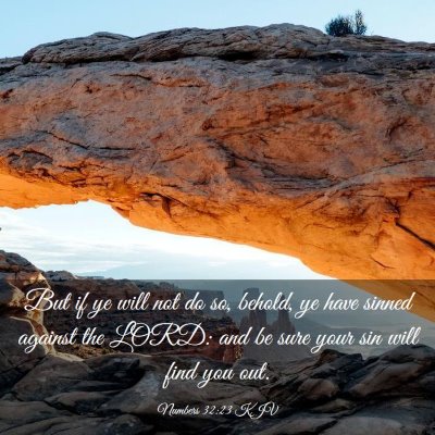 Picture 03 - Numbers 32:23 KJV - But if ye will not do so, behold, ye have sinned - Bible Verse Picture